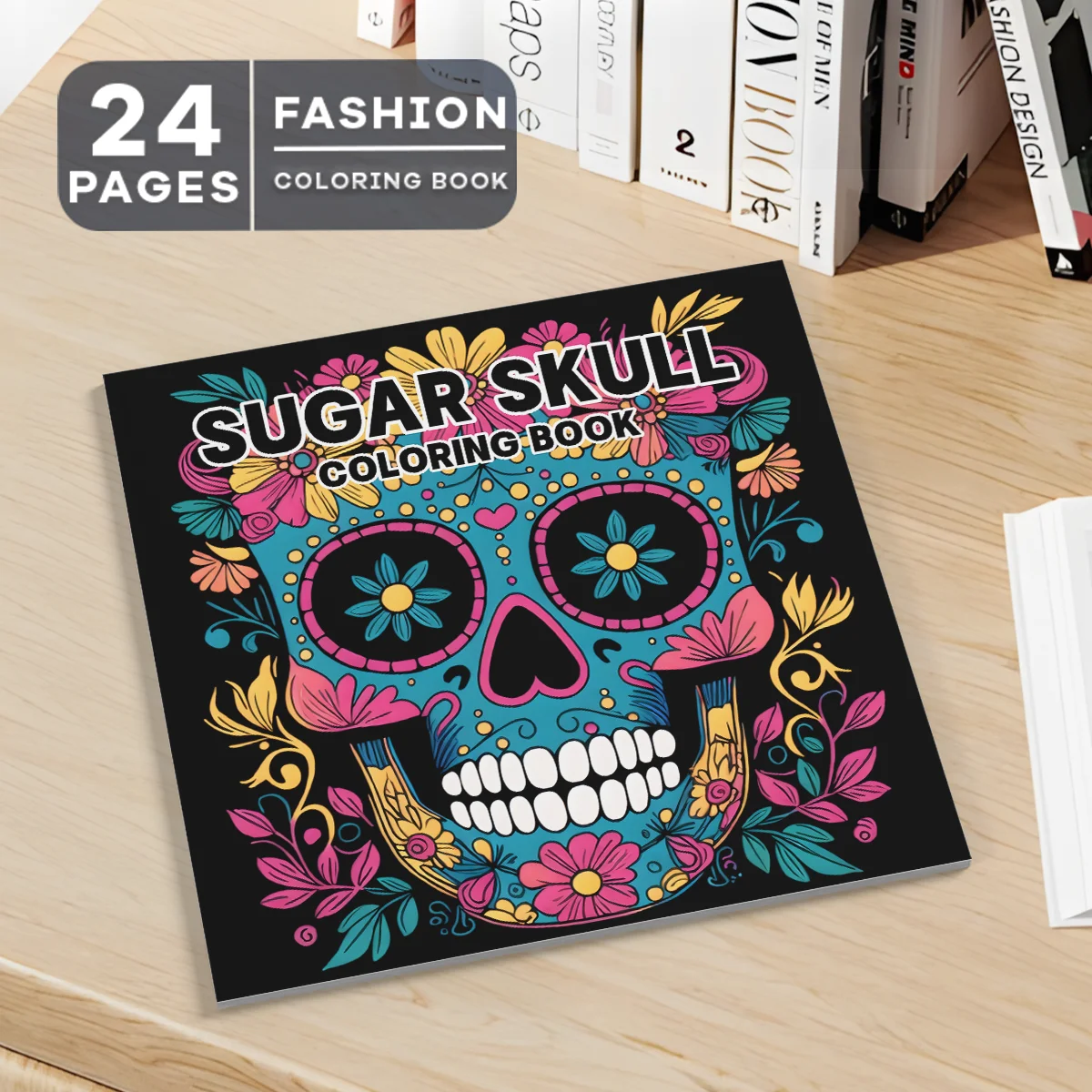 Bilderbuch für Erwachsene: Malbuch mit Totenkopf-Motiv und Doodle-Kunst für einzigartige Designs und kreativer Ausdruck