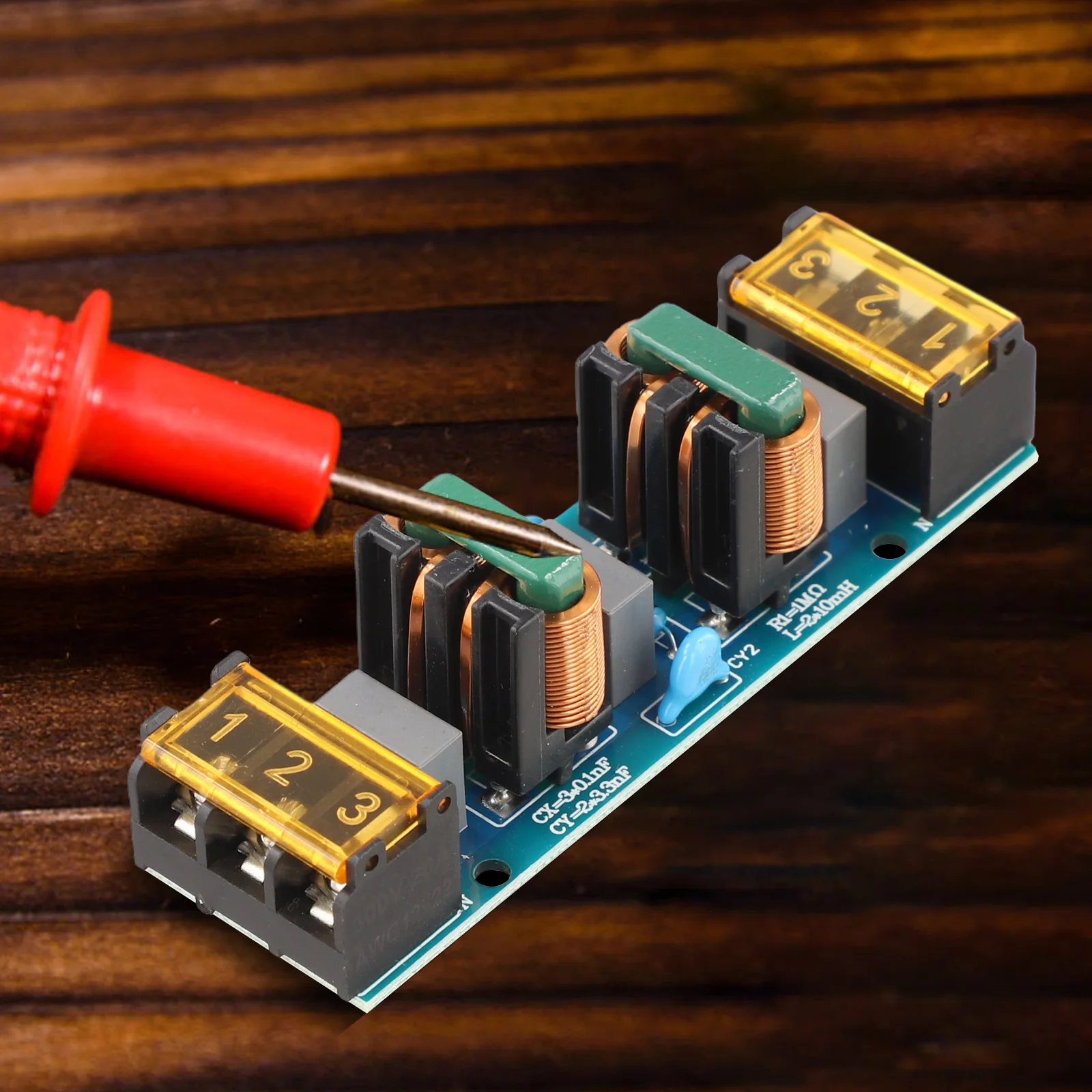 Power Filter Module 25A for EMI with Two Stage Low Pass Design to Reduce High Frequency Conducted Noise in Devices