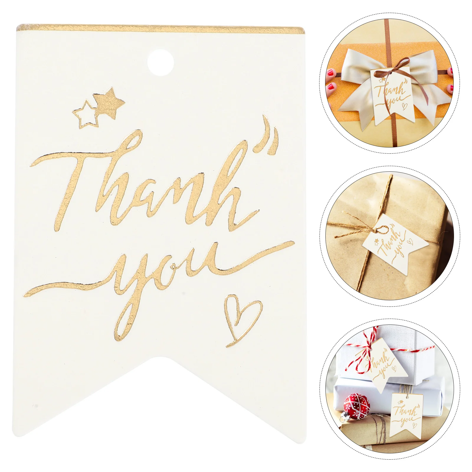 

100pcs Gift Packaging Premium Craft Paper Thank You Labels For Wedding Birthday Party Diy Hanging Tags Office Paper Crafts