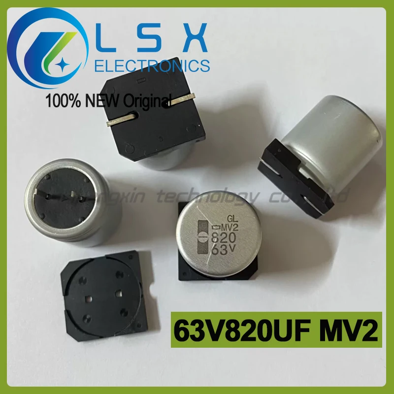 5-10pcs 63V 820UF MV2 surface mount electrolytic capacitor can be directly inserted into 18 * 22mm