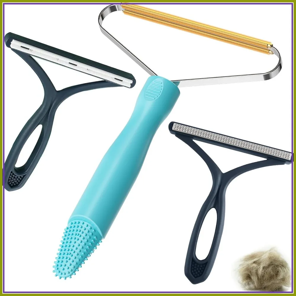 

3-Pack Pet Hair Removal Tool, Dog Cat Hair Remover, Lint Shaver Cleaner Pro, Fur Removal Brush for Carpet, Clothes, Couch