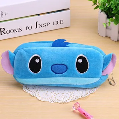 Bolsa de felpa de punto de Anime, bolsa de maquillaje para niñas, caja de lápices para niños, estuche escolar bonito de gran capacidad, papelería, suministros escolares