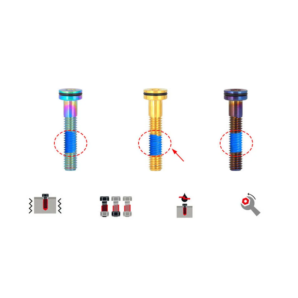 مجموعة واحدة من لوازم الدراجة، غطاء سماعة الرأس من سبائك التيتانيوم عالي القوة بدون تشوه، سهل التركيب لدراجة الطرق الجبلية اللامعة #1