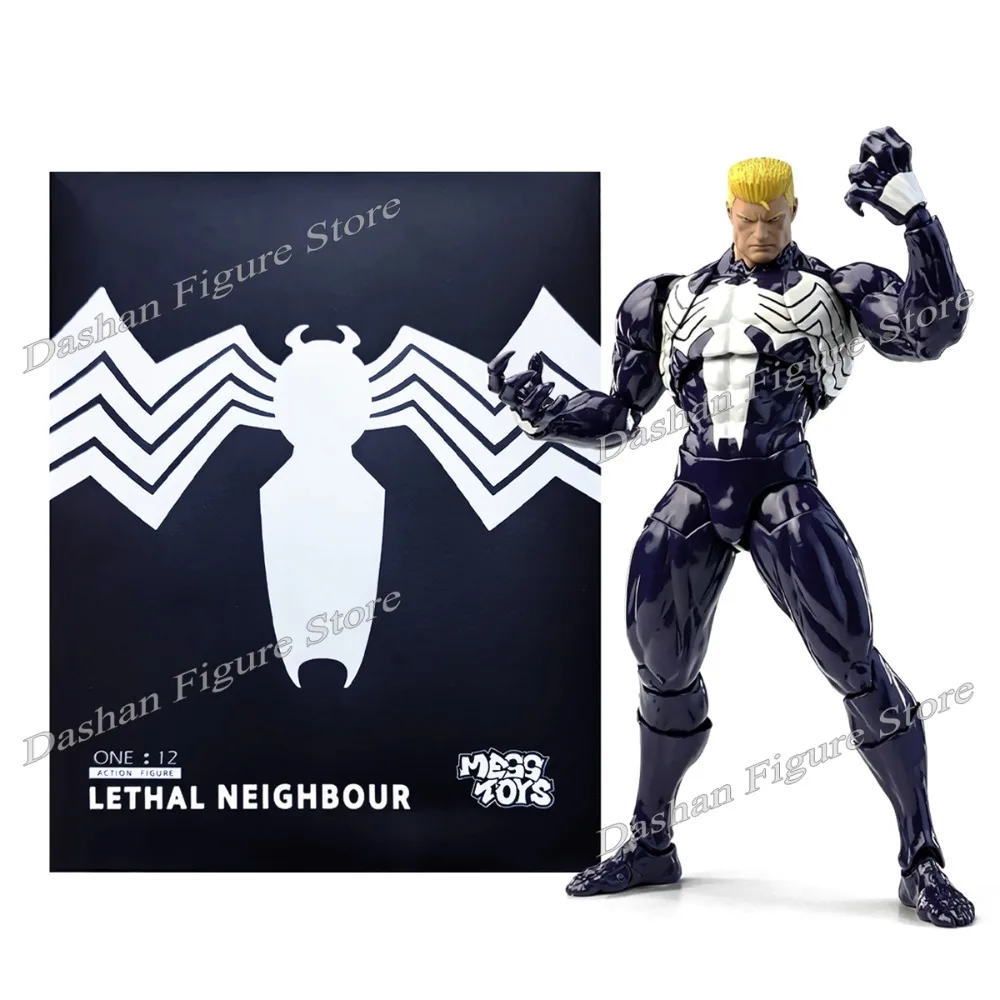 Original Mess Toys Venom Lethal Neighbor Actionfigur Symbiotisch Brandneue Tag-Figur Schwarzer Spider Peter Parker Modellspielzeug