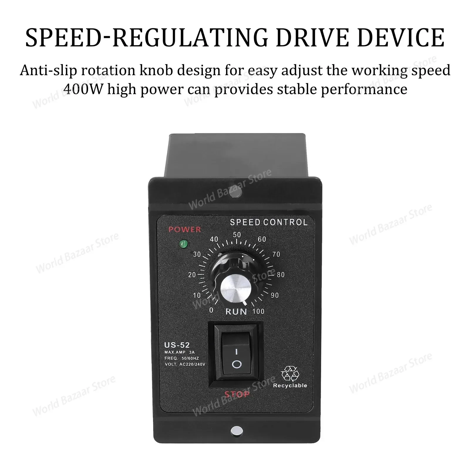 

High quality AC Motor governor,US52 HIGH power Micro AC motor speed control,SPEED-REGULATING drive device, with control switch