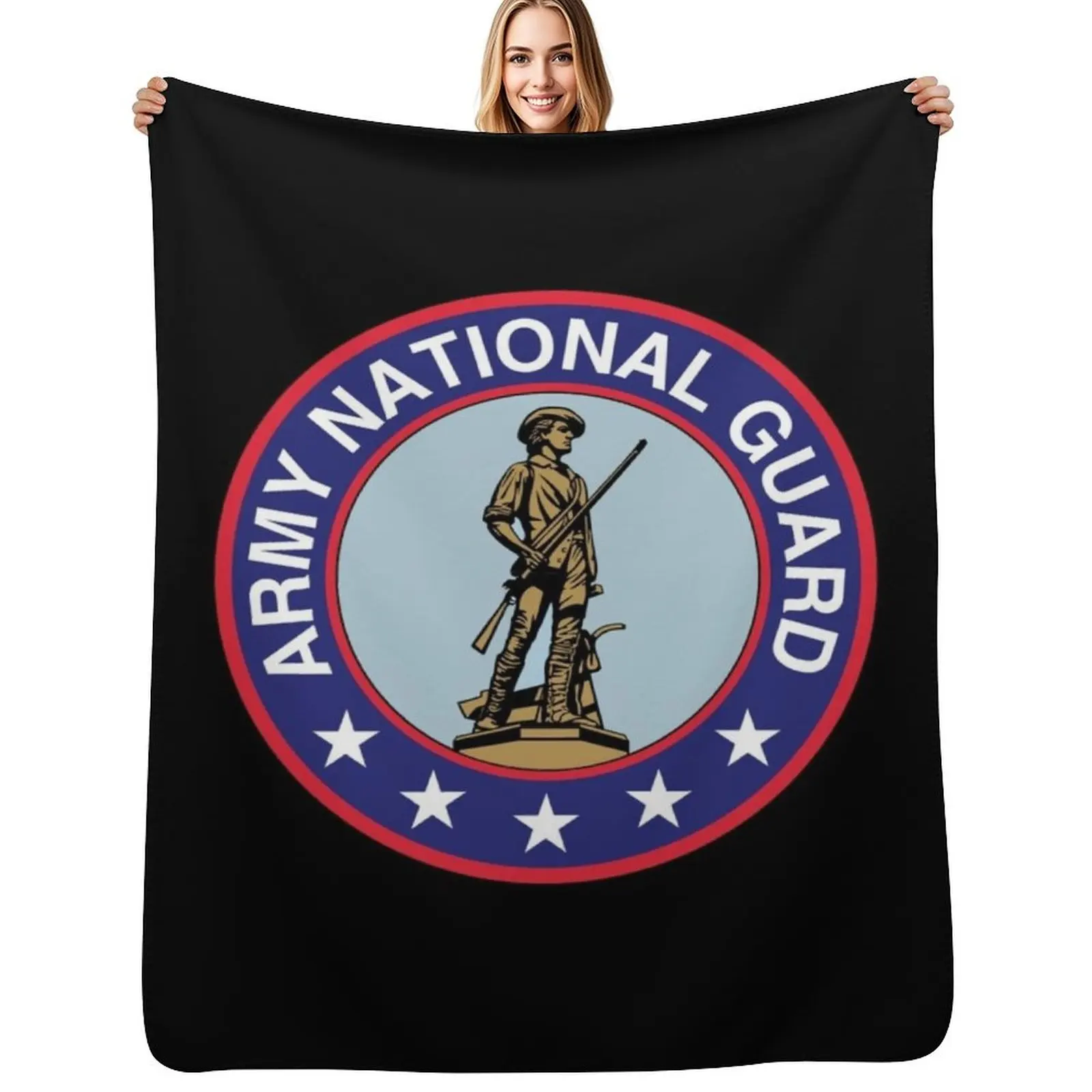 Army National Guard seal Throw Blanket Sofa Quilt Fashion Sofas Heavy Blankets For Baby Picnic Decorative Sofa Blankets