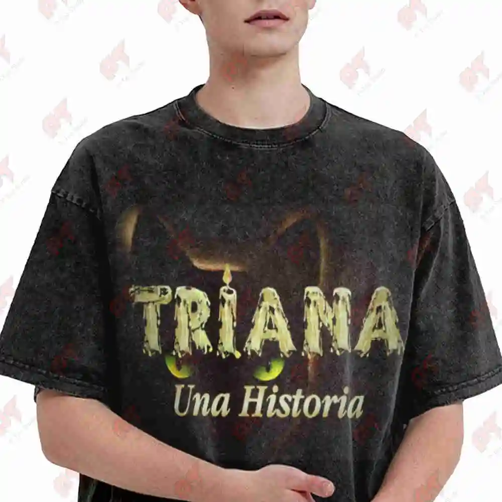 Music Group 70 80 Seville Triana Rock History Vintage Washed Tee Pure Cotton T-Shirt