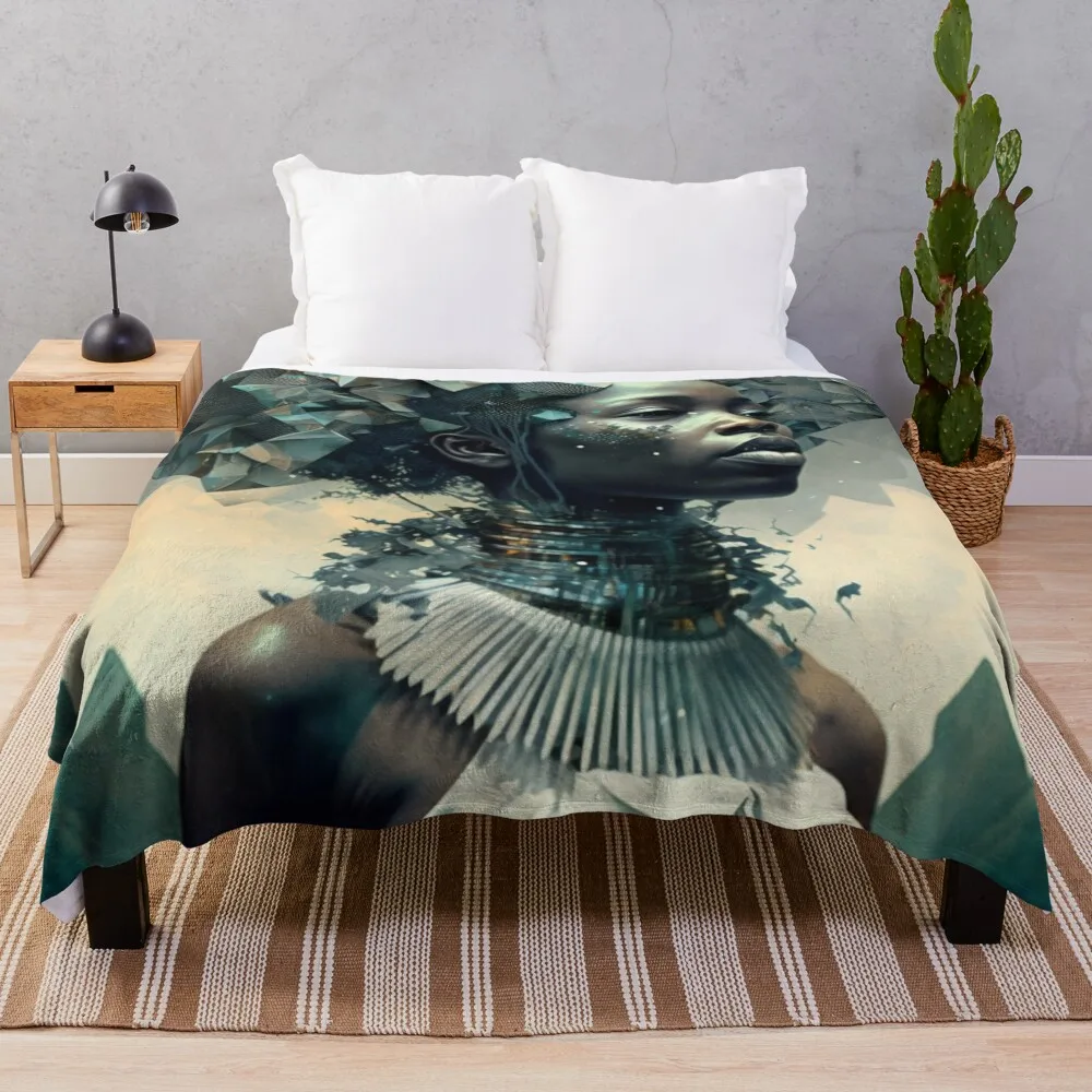 Afrofuturism Art Throw Blanket Camping Luxury Thicken Luxury Designer Blankets