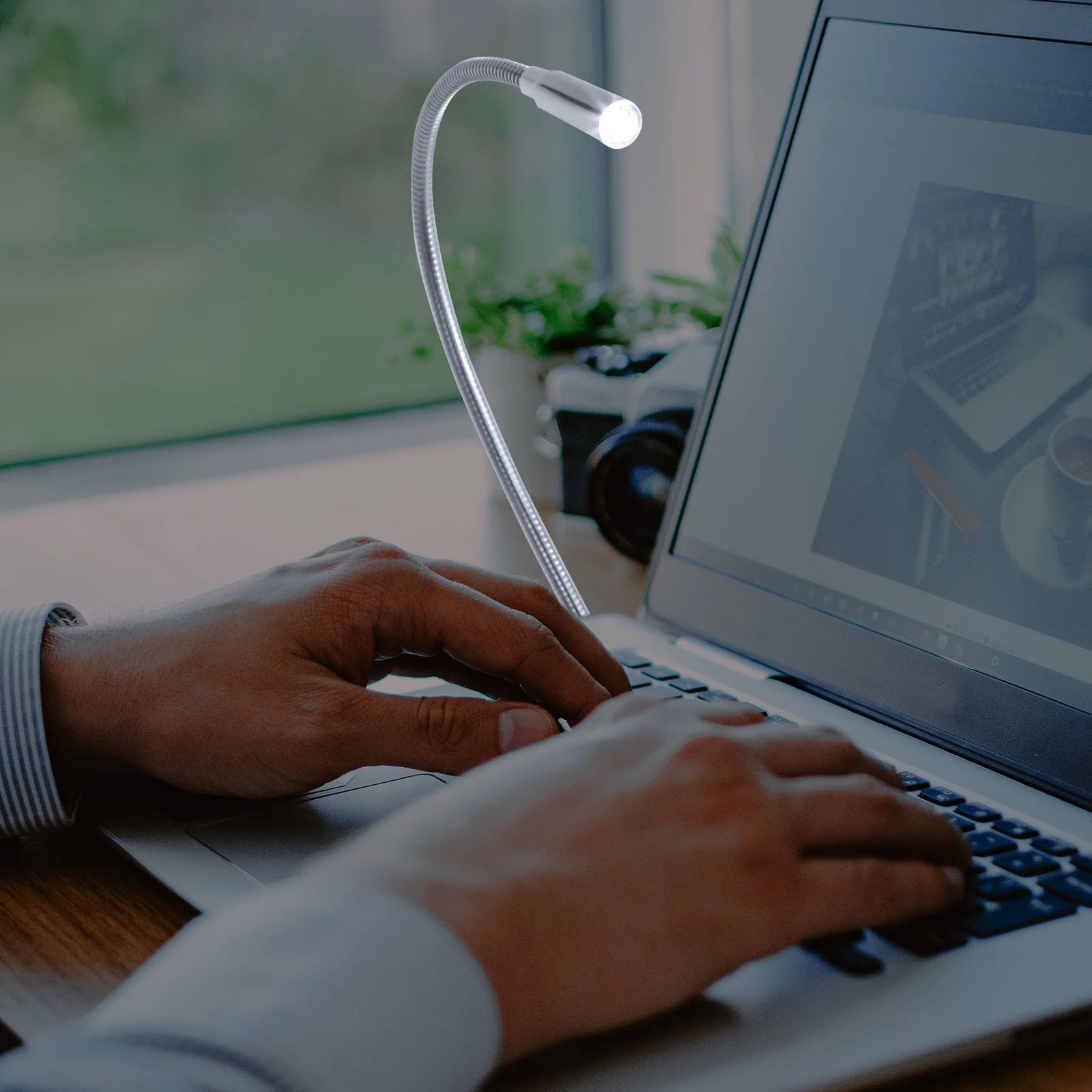 4pcs Usb Keyboard Bendable Led Lamp For Office Bedroom Living Room Night Light Portable Computer Reading Light Indoor Lamp