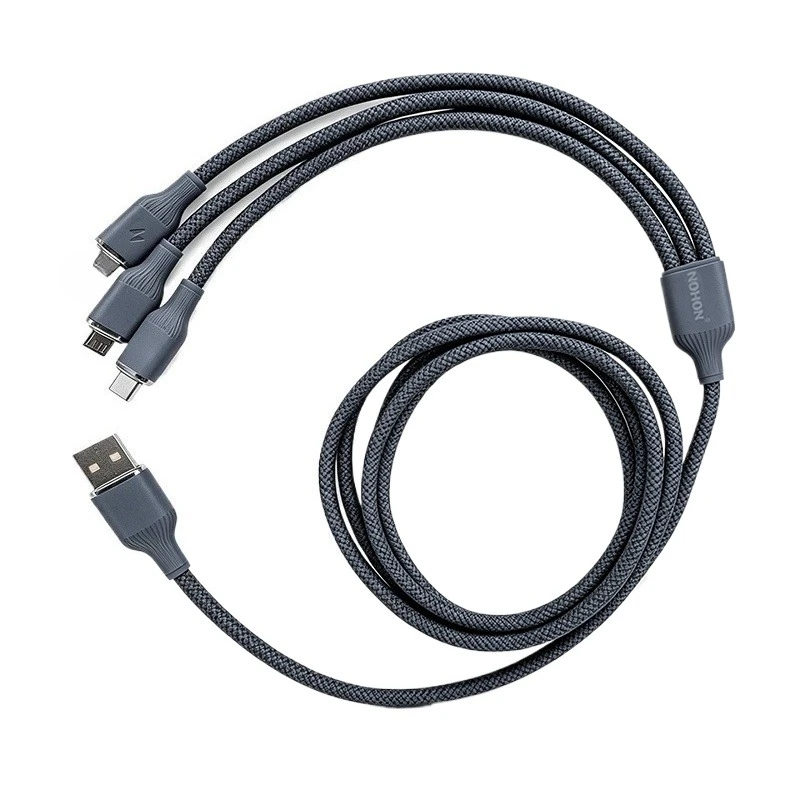 Fast Charging Cable USB Type C Charge Data 3in1 Charging Cable  for Xiaomi Huawei Samsung OPPO Charger Wire for Mobile Phone Pad