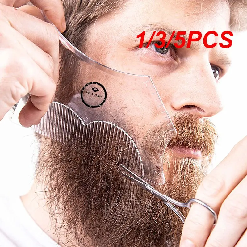 1/3/5PCS Men Beard Shaping Styling Template Comb Men's Beards Combs Beauty Tool for Hair Beard Trim Templates Beard Shaping Tool