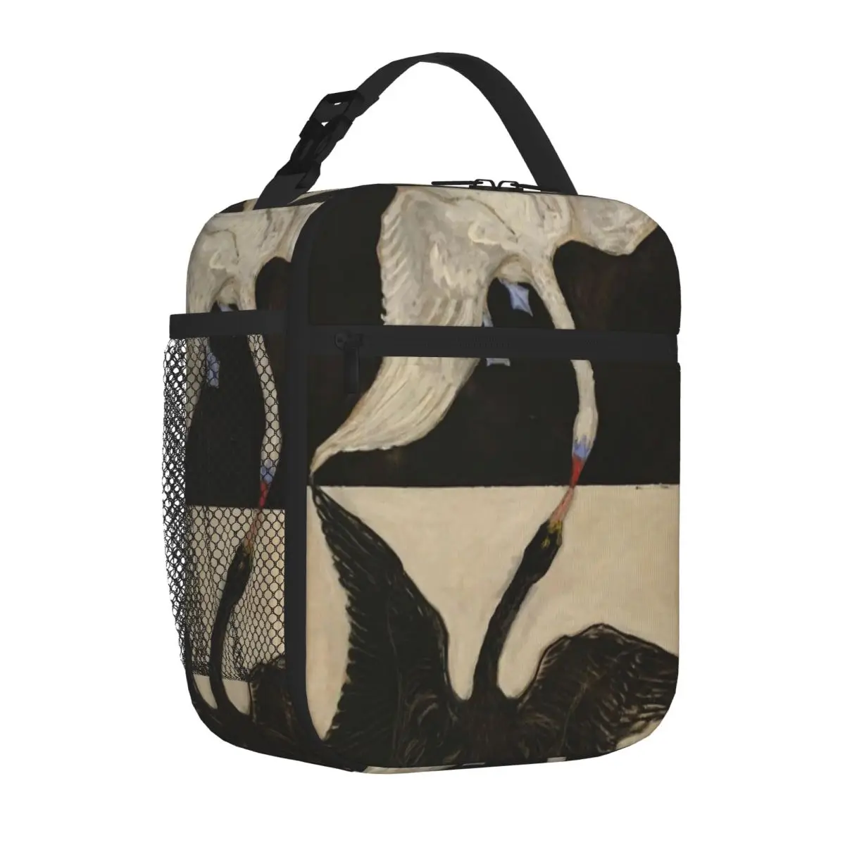 Bestselling Hilma Af Klint - The Swan No 01 Group IX-SUW Nylon Texture Foldable Lunch Bag Lake Picnic Outdoor Lunch Bag
