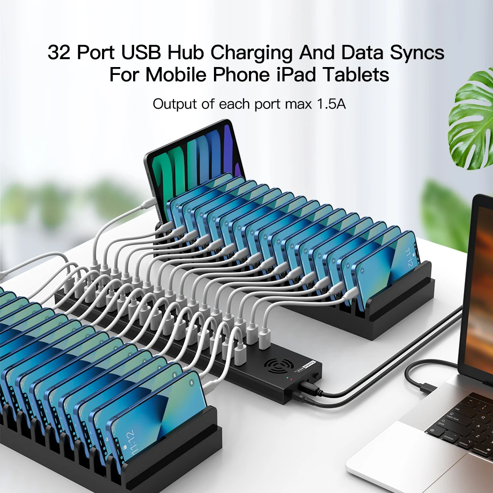 Imagem -05 - Usb 2.0 Hub Industrial com Adaptador de Energia Dados do Telefone Estação de Carregamento Tablet Remodelação Estação de Carregamento 32 Portas Sonoff-a832