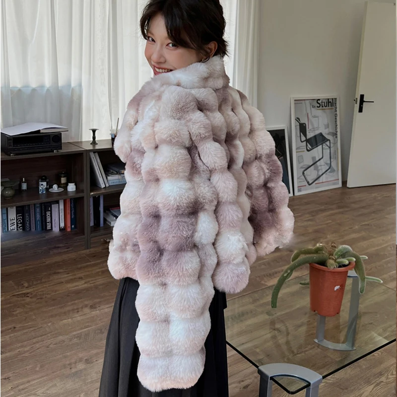 Veste en fausse fourrure à col rabattu pour dames, haut moelleux, vêtements d'extérieur chauds, combinaison courte en fourrure, mode pour dames, optique, 2023