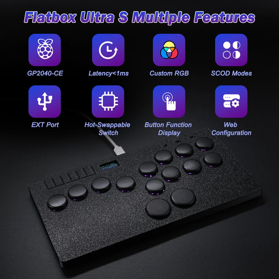 Flatbox-Ultra s stickless Controller,hitbox for p5,アーケード