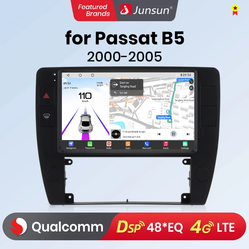 Junsun Android13 Qualcomm 8 Core Wireless CarPlay for Apple Android car Car Radio For Passat B5 2000-2005 Car Radio GPS FM RDS