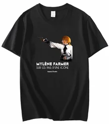 new Men's Nevermore T-Shirt Mylene Farmer Graphic Tour 2024 T-Shirt Women's Cotton Comfort T-Shirt