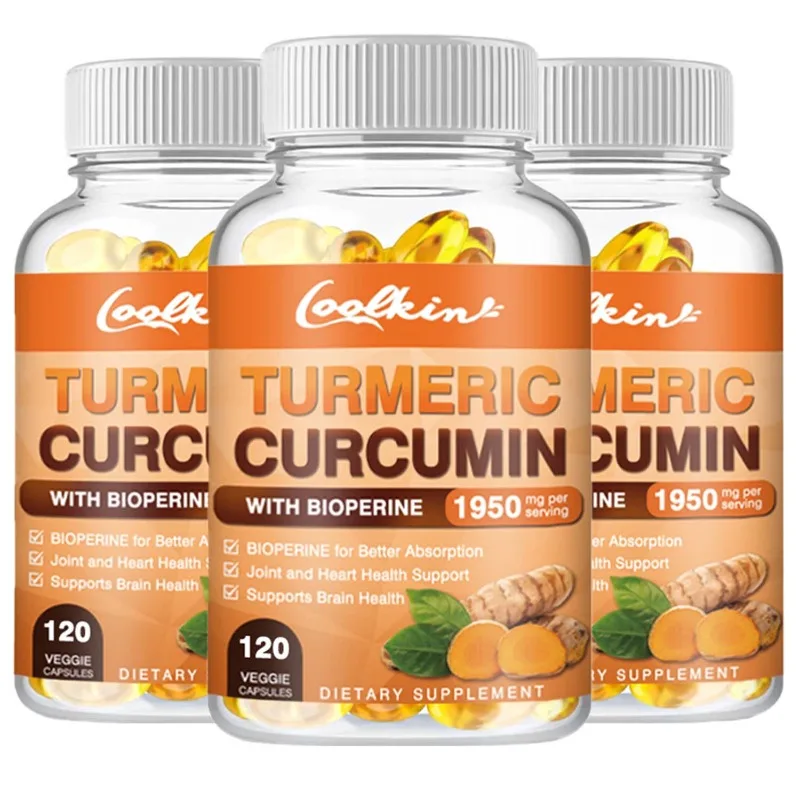 Turmeric Curcumin - with Black Pepper for Best Vegan Joint Support, Rich in Anti Oxidant, Immune Booster