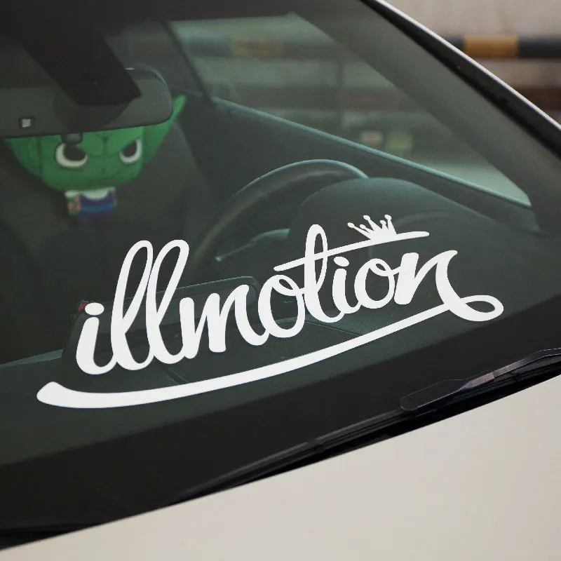 illmotion / Low Standards / Stay Humble Creative Letters Car Front and Rear Windshield Stickers Auto Logo Refit Sunscreen Decals