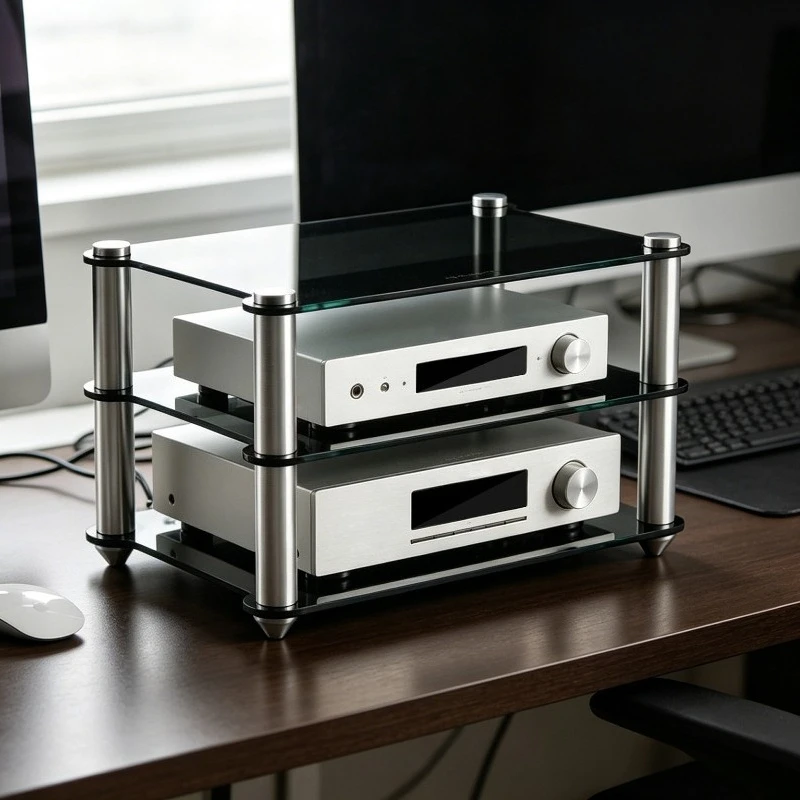 Настольная мини-стойка для HIFI-оборудования: декодер, усилитель мощности, усилитель для наушников, многоуровневая подставка из алюминиевого сплава ES8