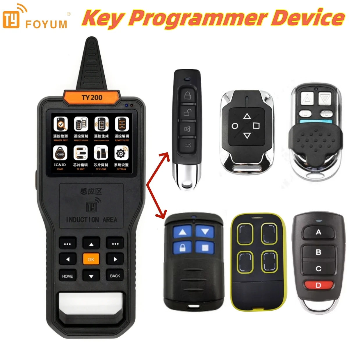 Key Program Machine TY200 Multi Function Locksmith Tools Clone and Generate Garage Gate Remote control Car Key IC/ID Card