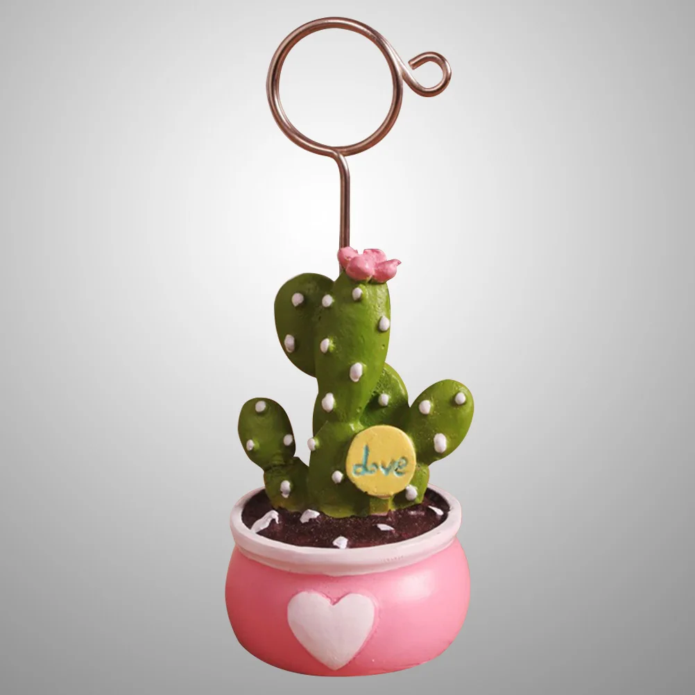 النباتات العصارية Microlandschaft مذكرة كليب الصبار الوردي قاعدة سطح المكتب ملاحظة حامل صور كليب حامل مكتب ديكور المنزل #5