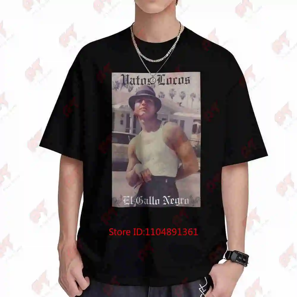 Vatos Locos El Gallo Negro Blood In Out Short Sleeve Tee 100% Cotton T-Shirt