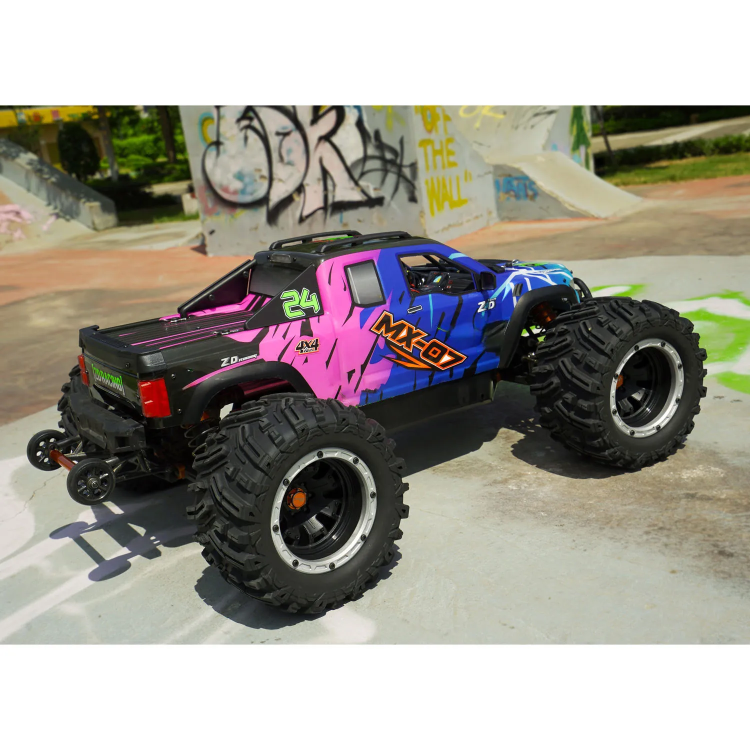 

ZD Racing 1/7 Remote Control Monster Truck MX-07 Hobbywing High Speed Brushless 160A ESC Metal Shock Absorber AWD RC Model Car