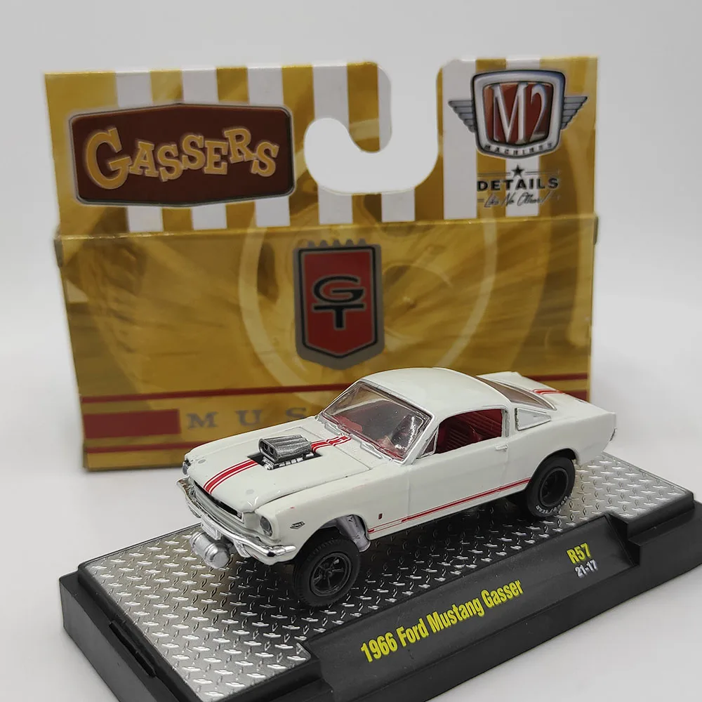 Литой под давлением M2, масштаб 1/64, 1966 Ford Mustang Muscle Car, имитация сплава, модель автомобиля, Коллекционная игрушка, подарок, сувенирный дисплей
