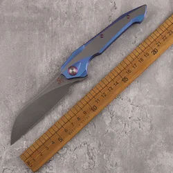 ST998 Folding Knife M390 Steel Sheet Titanium Alloy Handle High Hardness Outdoor Camping Survival Game EDC Tool Knife