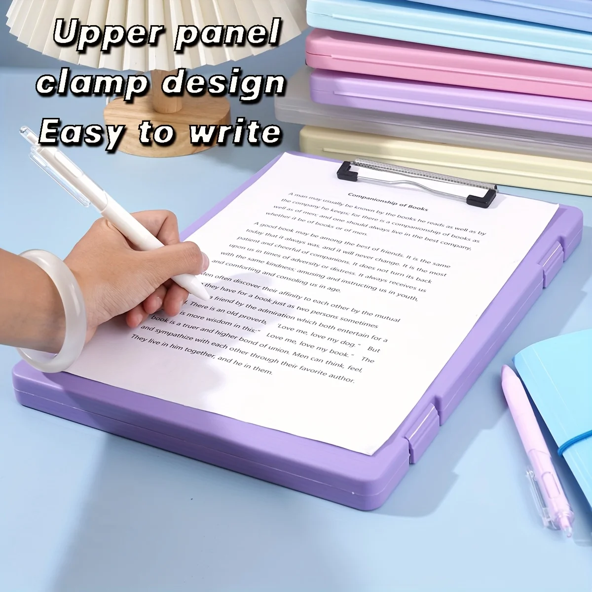 Multifunctional WordPad Office School Writing Board File Folder Document Storage Box A4 Folders Book Pad Clamp Stationery Case