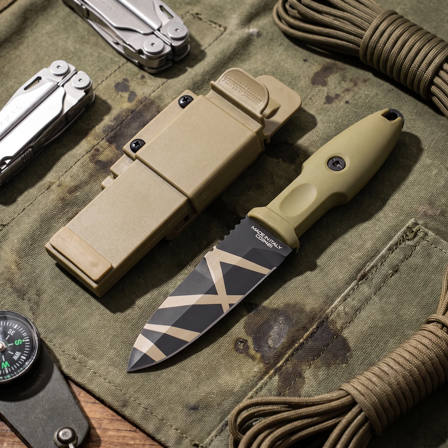 Extrema Ratio PUGIO Roman Magistrate Compact Straight Knife for Outdoor Rock Climbing Camping Emergency Use