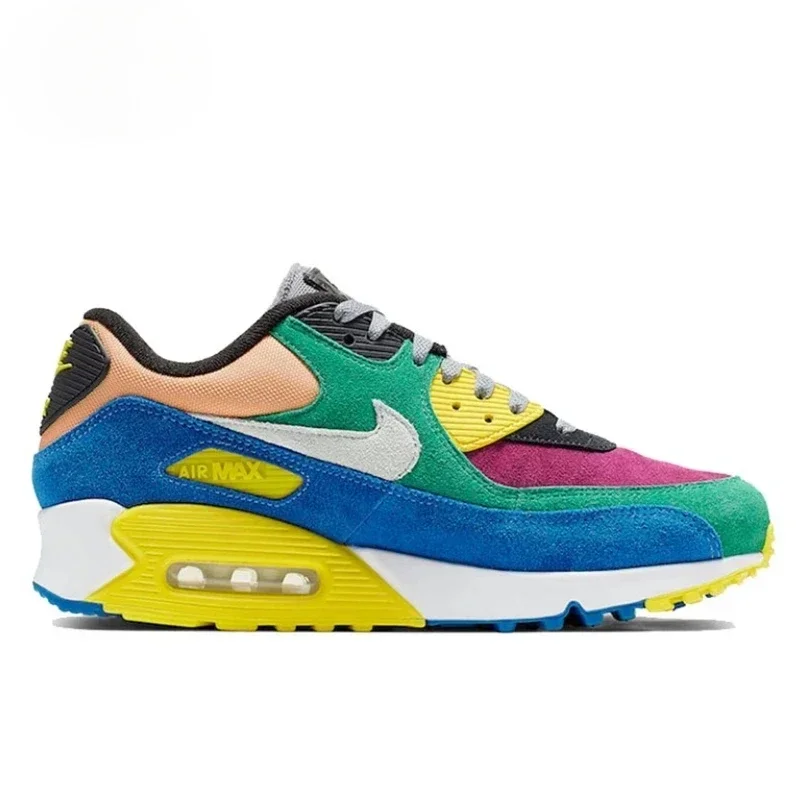 حذاء الجري Nike Air Max 90 Original Retros المضاد للانزلاق، مبطن للصدمات، حذاء جري كاجوال مريح للرجال والنساء