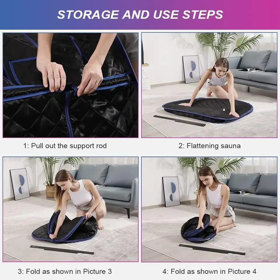 Portable Sauna Steam Sauna 2L Intelligent Remote Control Detoxification Slimming Spa Home Sauna