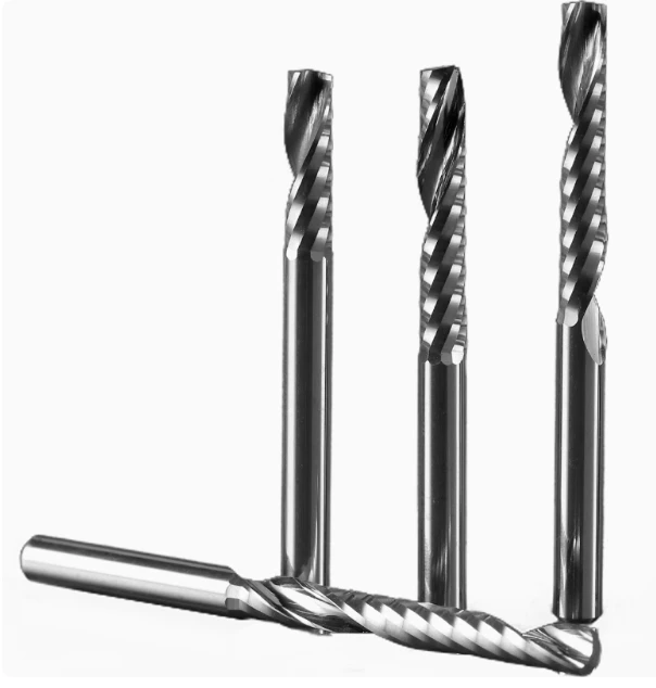 10Pcs/Lot For Acrylic PVC MDF Wood 5A Top Quality - Single Flute UP Spiral Milling Cutter CNC Carbide Router Bit