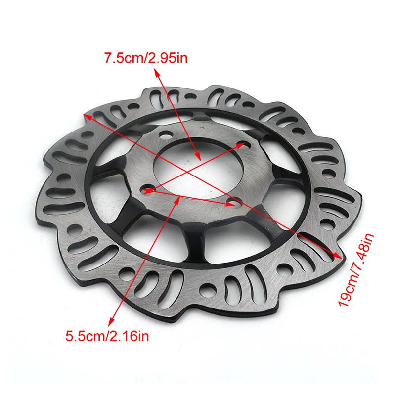 Motorcycle  190mm  Front and Rear Disc Brake Discs Suitable for 50cc-125cc Off-Road Motorcycles ATVs and Karts
