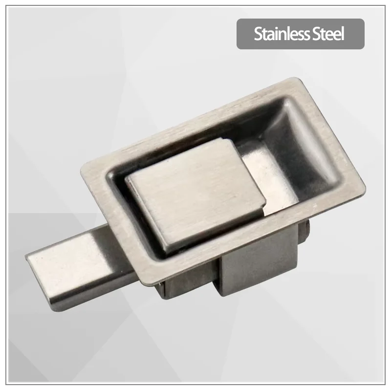 

Stainless Steel Pull Panel Lock Industrial Electrical Collision Locking Buckle Flat Small Toolbox Equipment Lock
