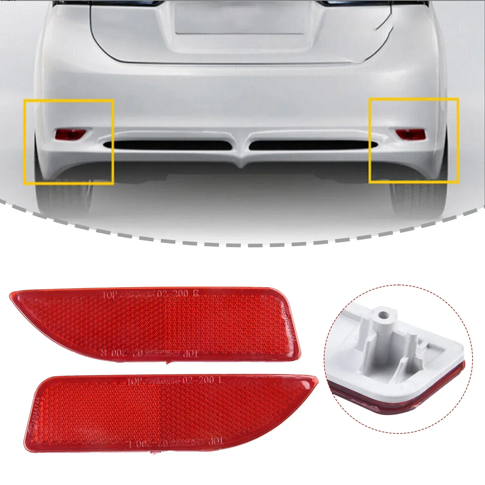 

For Toyota For Corolla 2011-2013 Left & Right Car Rear Bumper Reflector Light Lamp 8191002130, 8192002030 Car Accessories