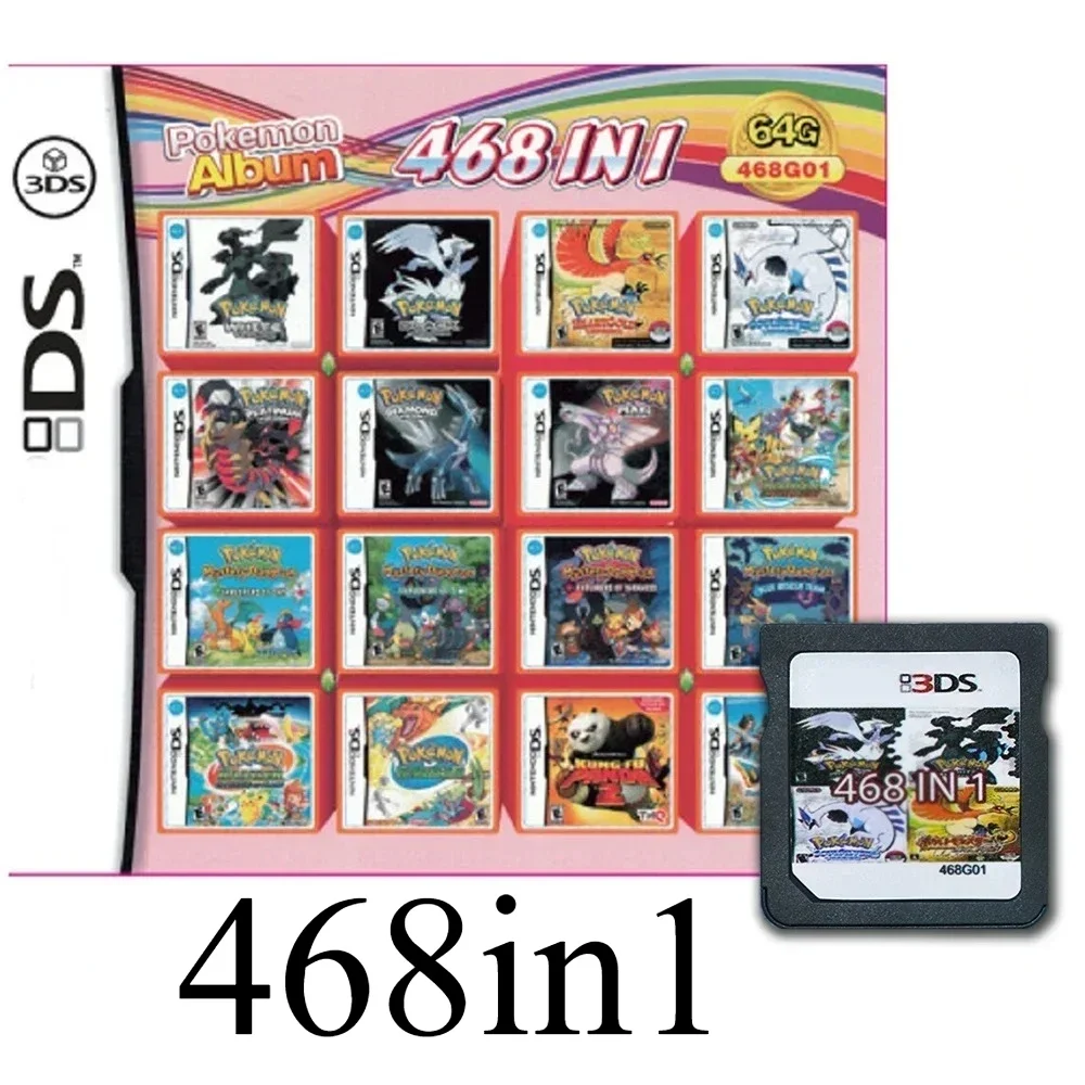 populaire VS 4300 in 1 compilatie Pokemon GameCards DS NDS 3DS 3DS NDSL Game Cartridge Card Video Game Handheld Player (R4 Card)