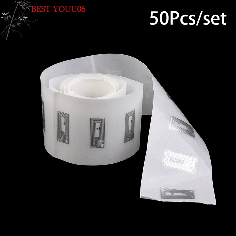 (YOUU06)50Pcs NFC Chip Ntag213 Sticker Wet Inlay 11x21MM 13.56MHz Label Tag 213 Anti-counterfeiting Label Electronic Label