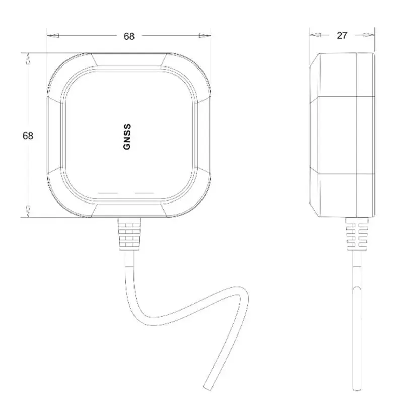 【Cable】 TOPGNSS High GNSS Antenna,RTK GPS Antenna,UAV-UGV High Gain for ZED-F9P ANN-MB-00 RTK Antenna(A)