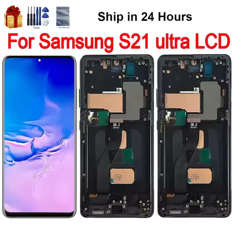 incell S21 Ultra Screen LCD Display with frame for Samsung S21 Ultra 5G G998B G998U Touch tantall Digitizer Assembly Replacement
