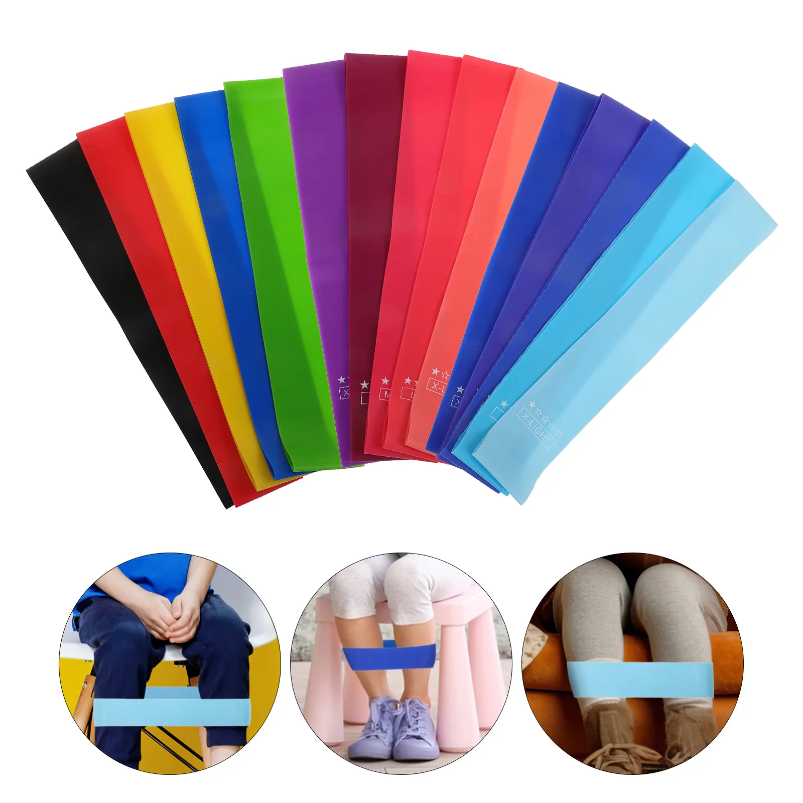 

15 Pcs Children's Table and Chair Straps Desk Bands Stretchy for Colored Colorful Elastic