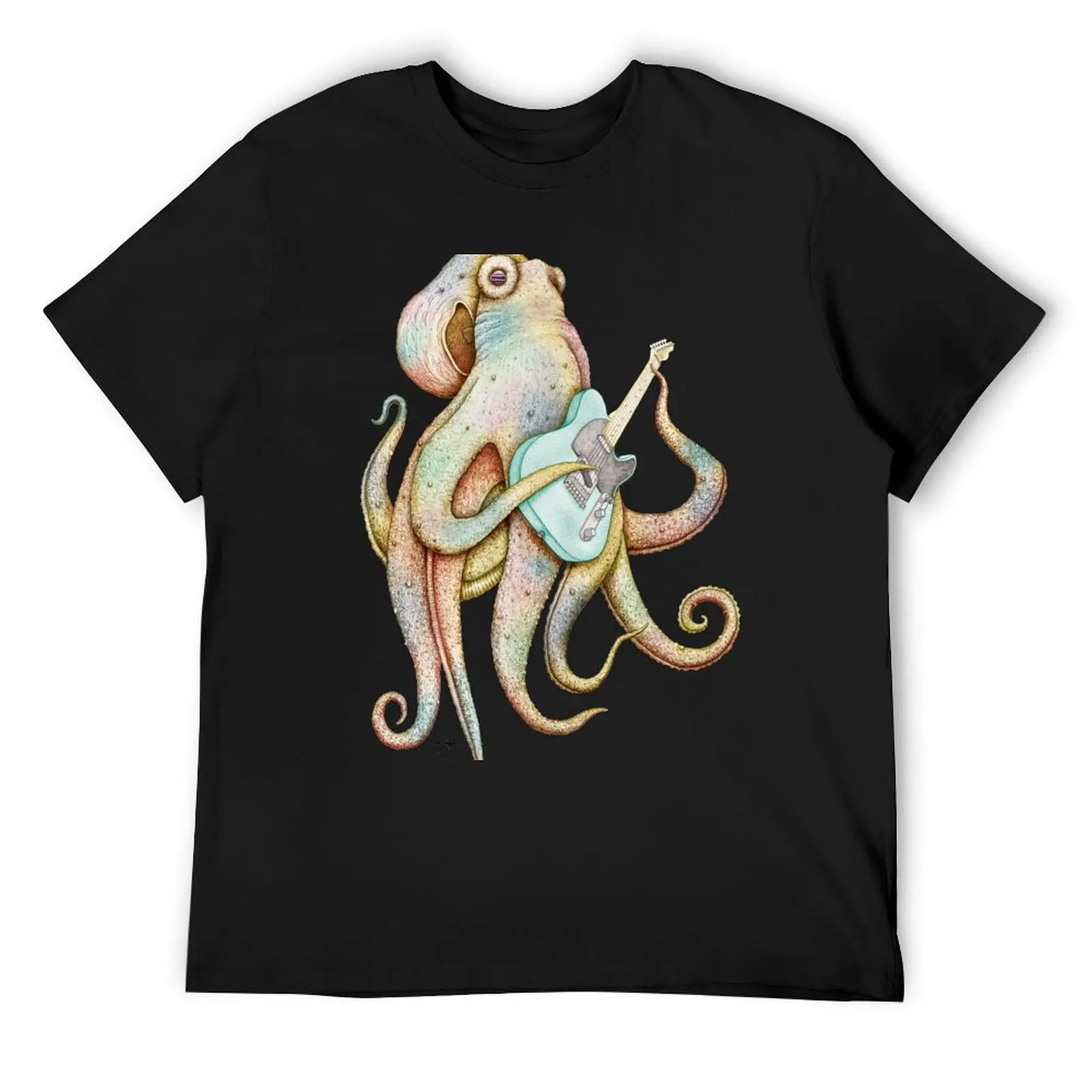 POLAH - the axe wielding Octopus (on Aqua) T-Shirt cheap stuff hippie clothes mens designer t shirt