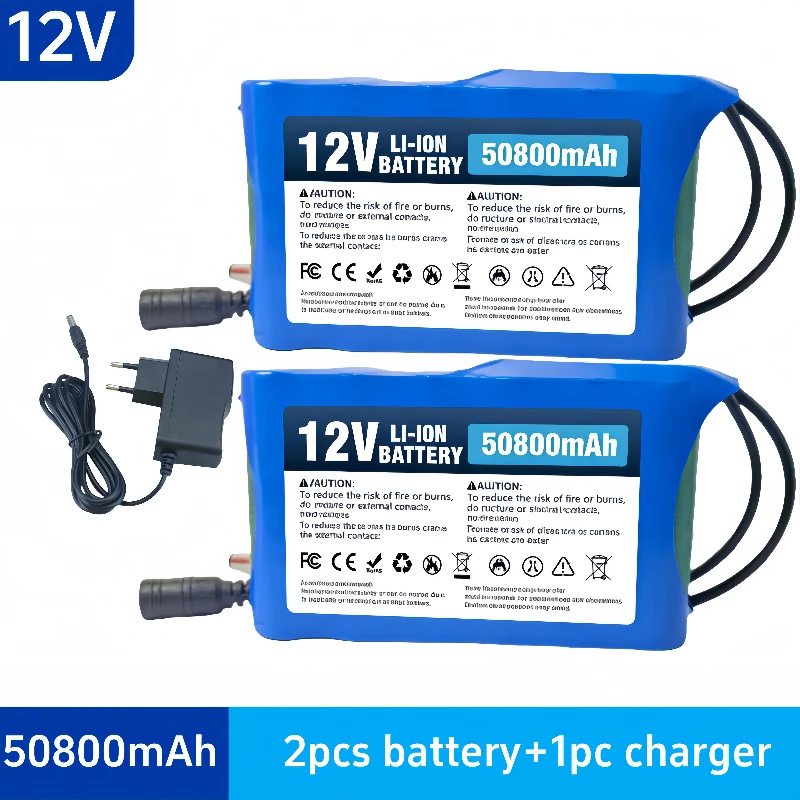 

12V 50.8mAh Li-ion Battery Pack with BMS Protection for Solar Panel System Golf Cart RV and Home Backup Power Supply
