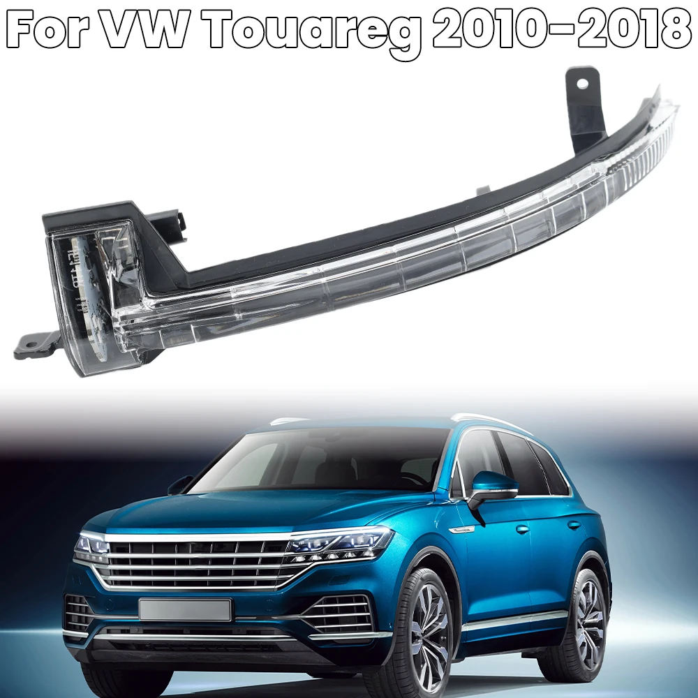 Rearview Mirror Turn Signal Light For VW Touareg II 7P 2010 2011 2012 2013-2018 Black Shell Side Mirror Light Car Accessories