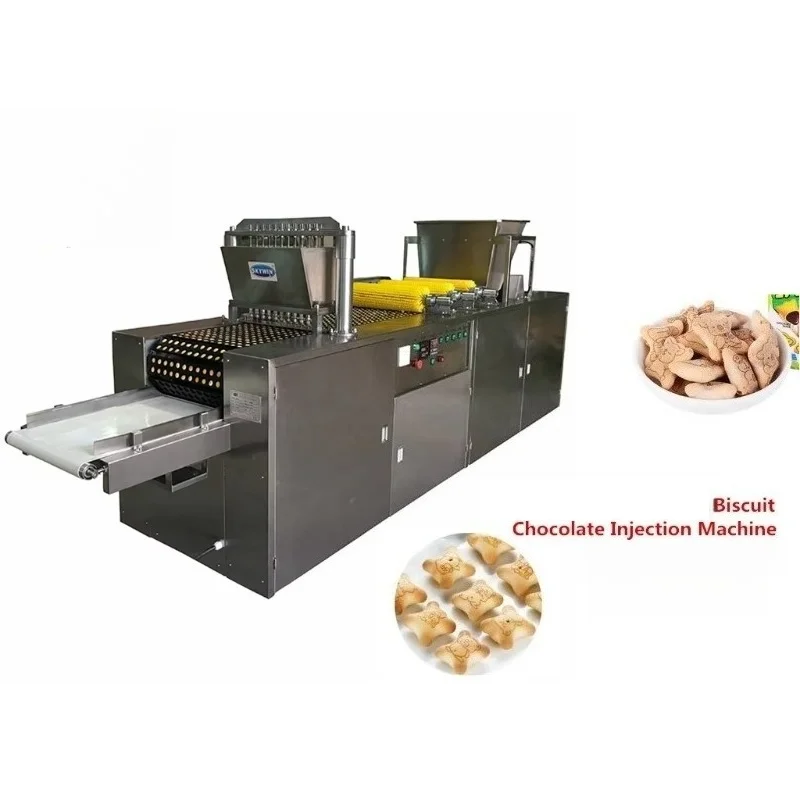 Customized Automatic Chocolate Injection Filling Machine Hard Filled Biscuit Production Equipment