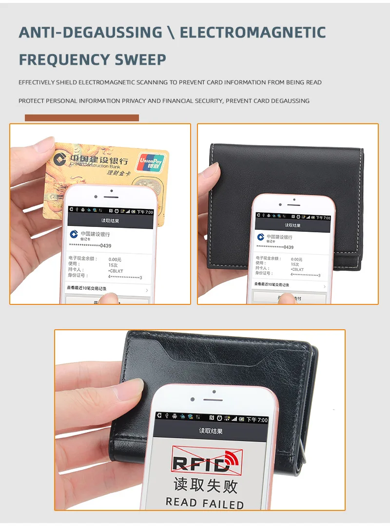 Business Magnetic Card Solt Case for Magsafe Functions Phone Case Card Holder Wallet Luxury PU Leather Men Slim Purses Pocket