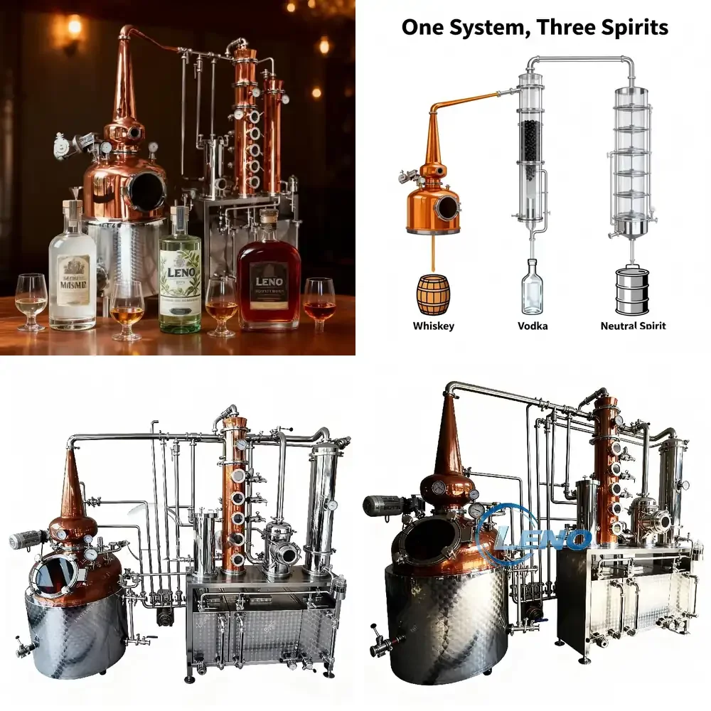 Equipo de Columna de Acero Inoxidable de Grado Comercial para la Producción de Vodka y Licores Premium