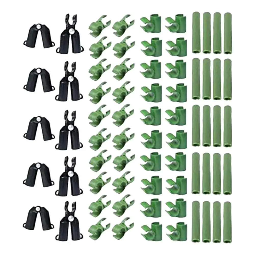 70pcs Plastic Clips Plant Support Fixed Connector Plastic Garden Trellis Connector Clips Greenhouse Connecting Clip Fixture